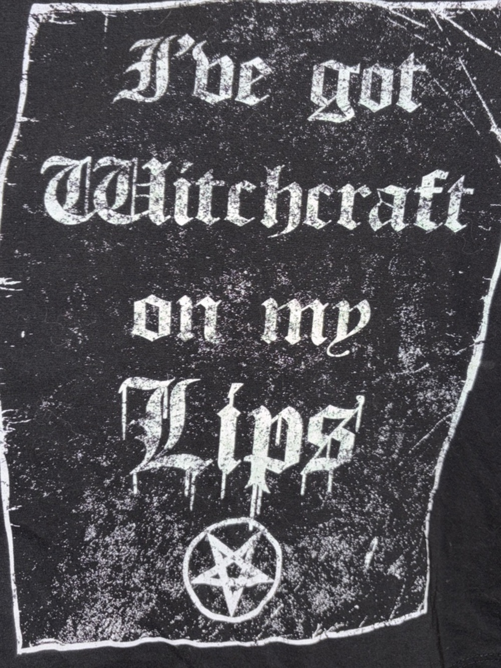 Black Graphic Tank Top - 'I've Got Witchcraft on My Lips' BLACK CRAFT CULT